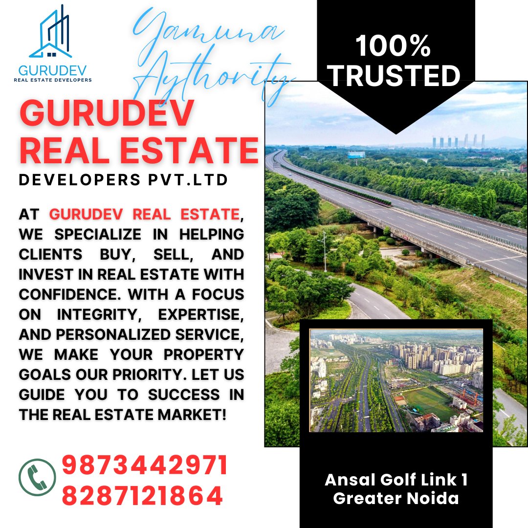 GurudevReal's tweet photo. Gurudev_Real_Estate
Yamuna Authority plots Contact
9873442971 8287121864

Watch full video on YouTube Channel-
https://t.co/uOI3uW289W

#luxurylifestyle #properties #realtors #homes #firsttimehomebuyer #homeforsale #filmCity #JewarAirport #industrial #price https://t.co/gnObEMe80u