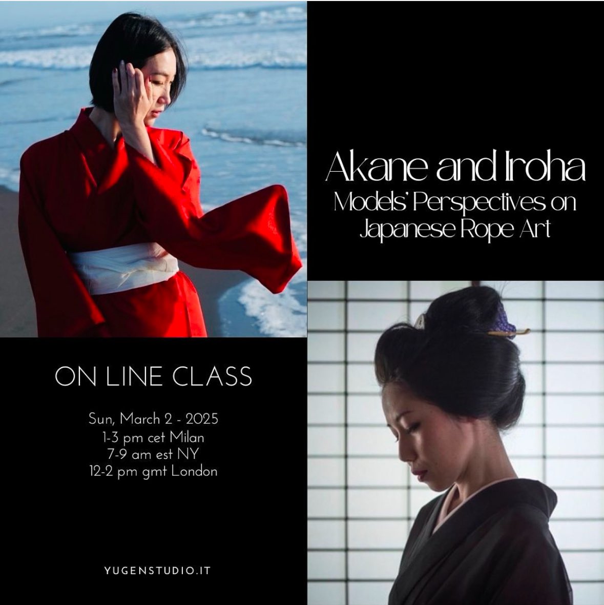 ✨️告知✨️
3月2日（日）21:00~23:00
"あかね＆いろは"のオンライントークを開催いたします✨️

特に話す内容を明確には決めていませんが、モデル同士で話す機会があまりなかった為、やってみよう！！という話から開催する運びとなりました✨

主催してくれた幽玄スタジオ<a href="/YugenStudioIT/">Yugen Studio ~ 幽玄スタジオ</a>