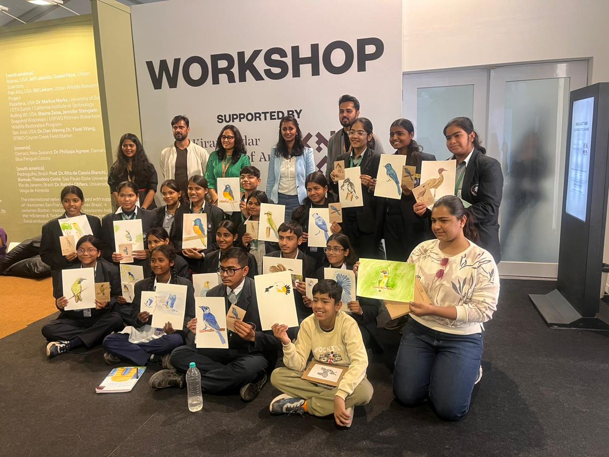 RichaKedia's tweet image. I had a blast leading a Nature Journaling workshop at the @indiaartfair in association with @knmaindia and @thehabitatstrust. We discussed and painted birds. 

#artworkshop #birdpainting #naturelearning #naturejournaling #outdoorlearningisfun
