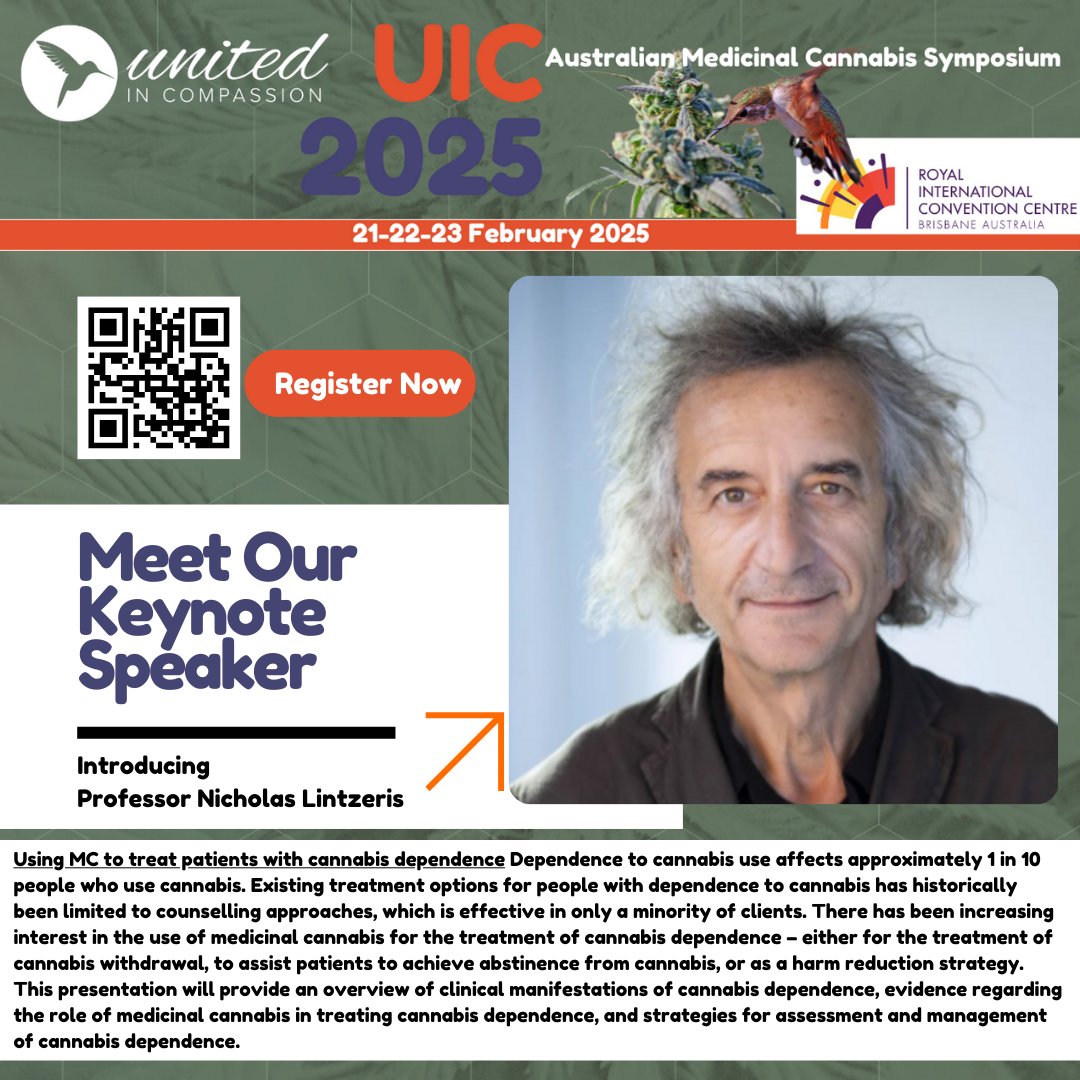 Thinking of coming to UIC2025 Australian Medicinal Cannabis Symposium? You can't go wrong with great sessions like these...
uicsymposium.org
Register now for the hottest ticket in town!
#cannabisismedicine #wellnothigh #safetyfirst
#fixdanslaw