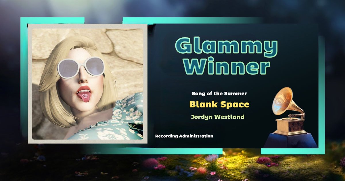 RECORDING AD MINISTRATION/GLAMMYs (@glammysawards) on Twitter photo Congratulations Song of the Summer winner <a href="/jordynwestland/">Jordyn Westland โ</a> Blank Space ๐ฟ๐
#57thGlammys Congratulations Song of the Summer winner <a href="/jordynwestland/">Jordyn Westland โ</a> Blank Space ๐ฟ๐
#57thGlammys