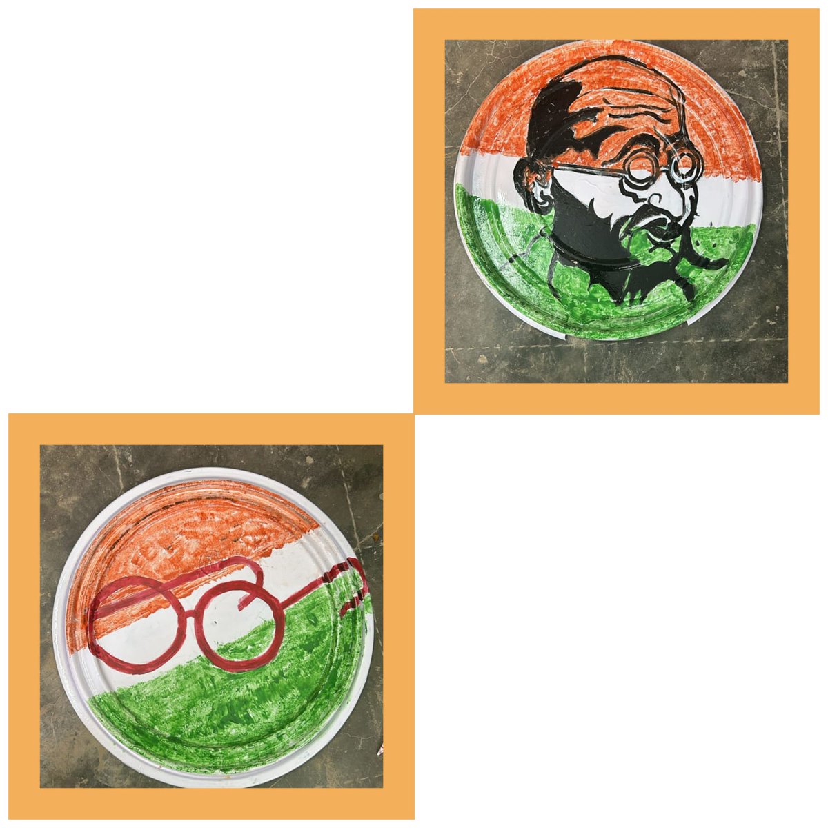 As part of #SwachhSurvekshan, Sanitary Supervisor Srinivas in Greater Hyderabad's Malkajgiri Circle, repurposed discarded water drum lids to transform them into stunning paintings. A shining example of sustainability, creativity, and environmental consciousness under #SBM