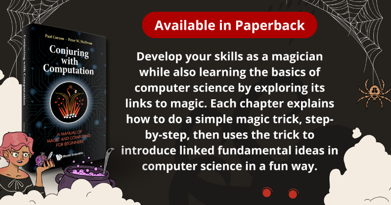 worldscientific's tweet photo. Get ready to conjure up some coding magic! 🔮 Our book is now available in paperback! Learn simple magic tricks and unlock the fundamentals of computer science. 🪄

Click the banner below and grab your copy now!

#ComputingForFun #MagicMeetsTech