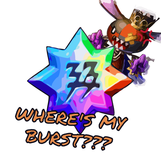 Jeffers_GS's tweet photo. With the release of Nova Crests, it would be nice to also have a sticker related to it.
Hence, I suggest a sticker for players to vent their frustration at not getting a Burst with Bakoo's angry expression! I provided a rough idea of my take on it too :)
#GSStickerContest https://t.co/grFXUbCPFo