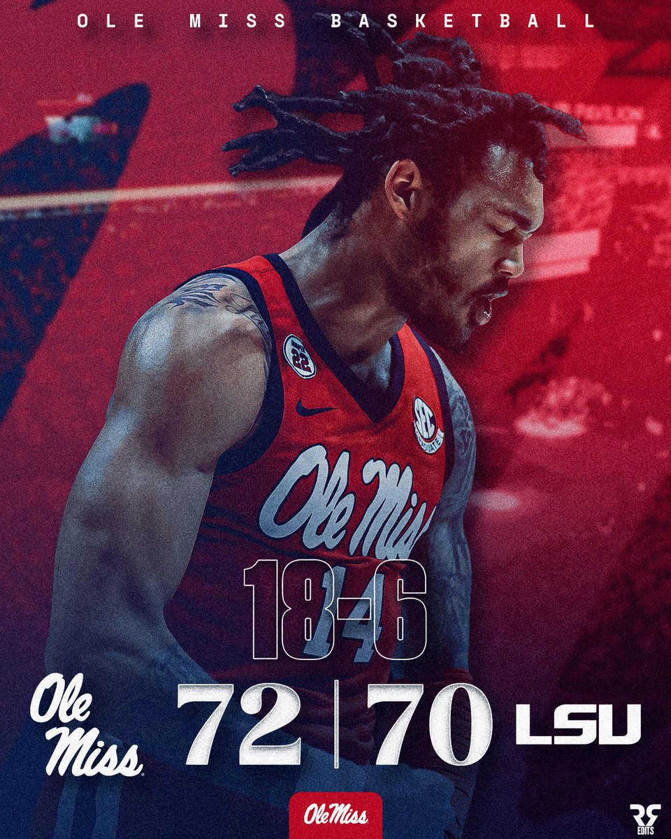 SEC Win #7.  Poise &amp; Execution by our players in winning time. “Play it to the Bone”. Thank you to our Ole Miss fans that came to Baton Rouge tonight. #HottyToddy