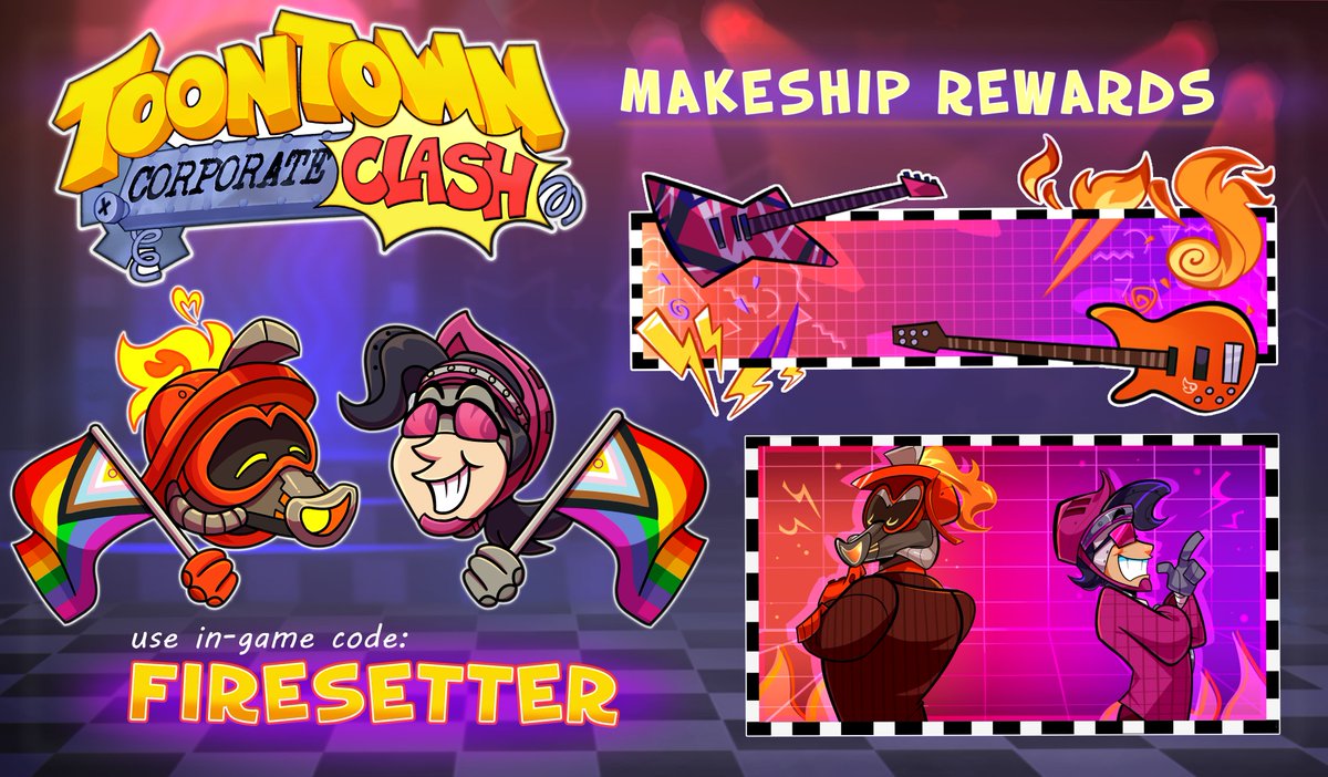 Thank you all for supporting the @makeship #MakeshipPride campaign, and helping us raise over $30,000 for charity! We're happy to be releasing some of the milestone rewards to you today. Use the code, "FIRESETTER" to unlock yours!