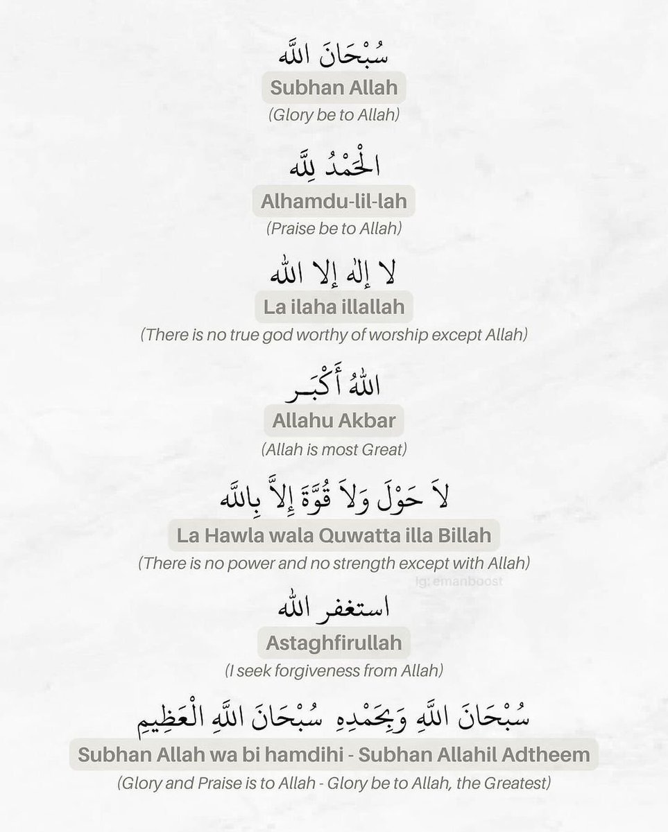 7signxx's tweet image. Don&apos;t forget your Daily Adhkar.
You have no idea how many seen and unseen evil this protects you from...

THREAD