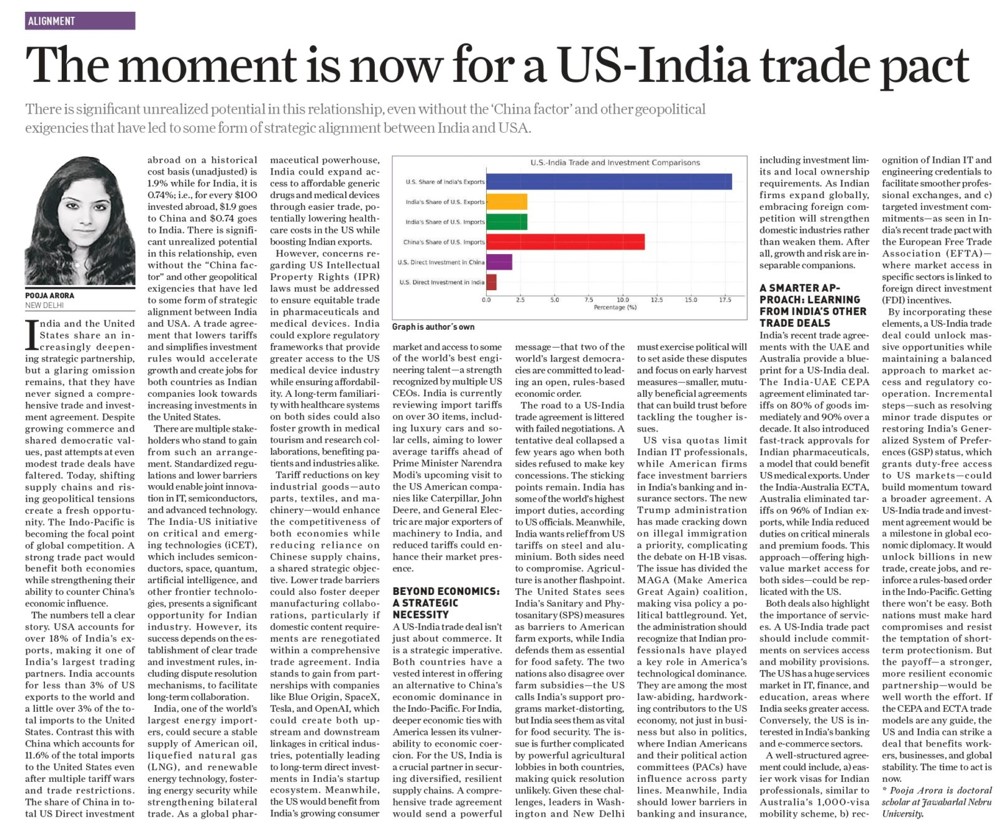 P Arora (@laulpatricia) on Twitter photo Thrilled to share my latest article: “A U.S.-India Trade Pact: The Moment Is Now,” published in <a href="/SundayGuardian/">The Sunday Guardian</a>. Find out why shifting supply chains & rising geopolitical tensions make this the perfect time for a comprehensive agreement. Read here: sundayguardianlive.com/investigation/…
Main Thrilled to share my latest article: “A U.S.-India Trade Pact: The Moment Is Now,” published in <a href="/SundayGuardian/">The Sunday Guardian</a>. Find out why shifting supply chains & rising geopolitical tensions make this the perfect time for a comprehensive agreement. Read here: sundayguardianlive.com/investigation/…
Main