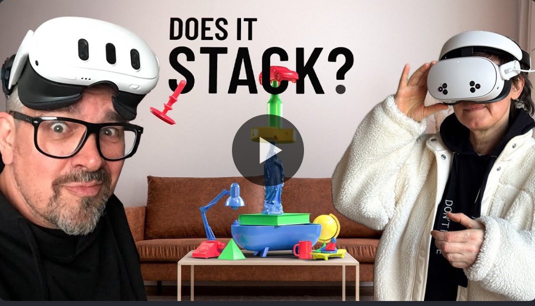 mostyle_tv's tweet photo. Kann man das stapeln? Iza & mo in Mixed Reality https://t.co/6ENKrnyxvY via @YouTube #DoesItStack #metaQuest3 #metaquest3s #vr #ar https://t.co/2u7t37eahB