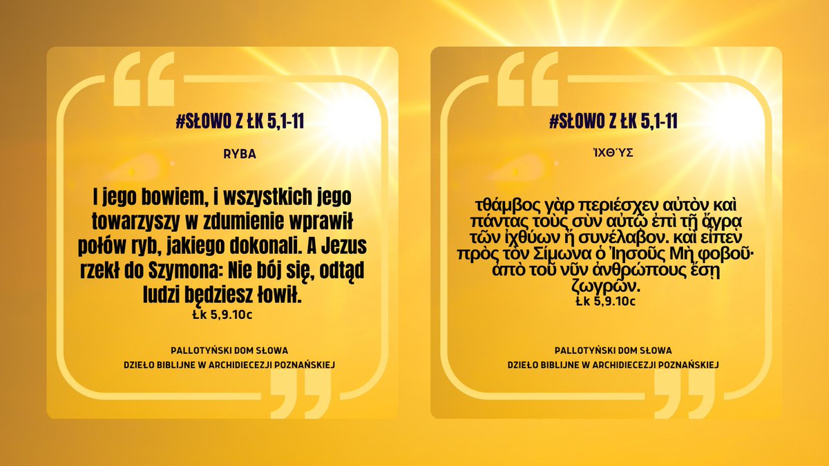 Dom_Slowa's tweet photo. #LectioDivina
V #Niedziela #OkresZwykły #Ewangelia
#Słowo z Łk 5,9: #Ryba
Porzucają zatem łódź, aby stać się kierownikami łodzi Kościoła, porzucają sieci, aby nie ryby dostarczać do ziemskich osiedli, lecz ludzi do niebiańskiego miasta. (Św. Jan Chryzostom) https://t.co/N2sAvOZcPZ