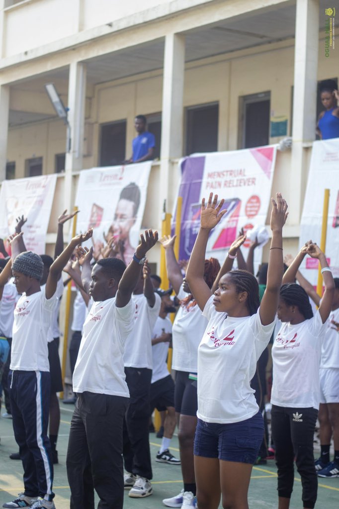 oguaahall_ucc's tweet image. &quot;Energy, vibes, and a whole lot of fun! 💪🔥 Our freshers showed up and showed out at the aerobics session as part of their Akwaaba Week celebrations!🏋️‍♂️🎉 

A big thank you to **Levon 2** for the sponsorship! 

#AkwaabaWeek2025 #FreshersVibes #StayFitStayLit&quot;