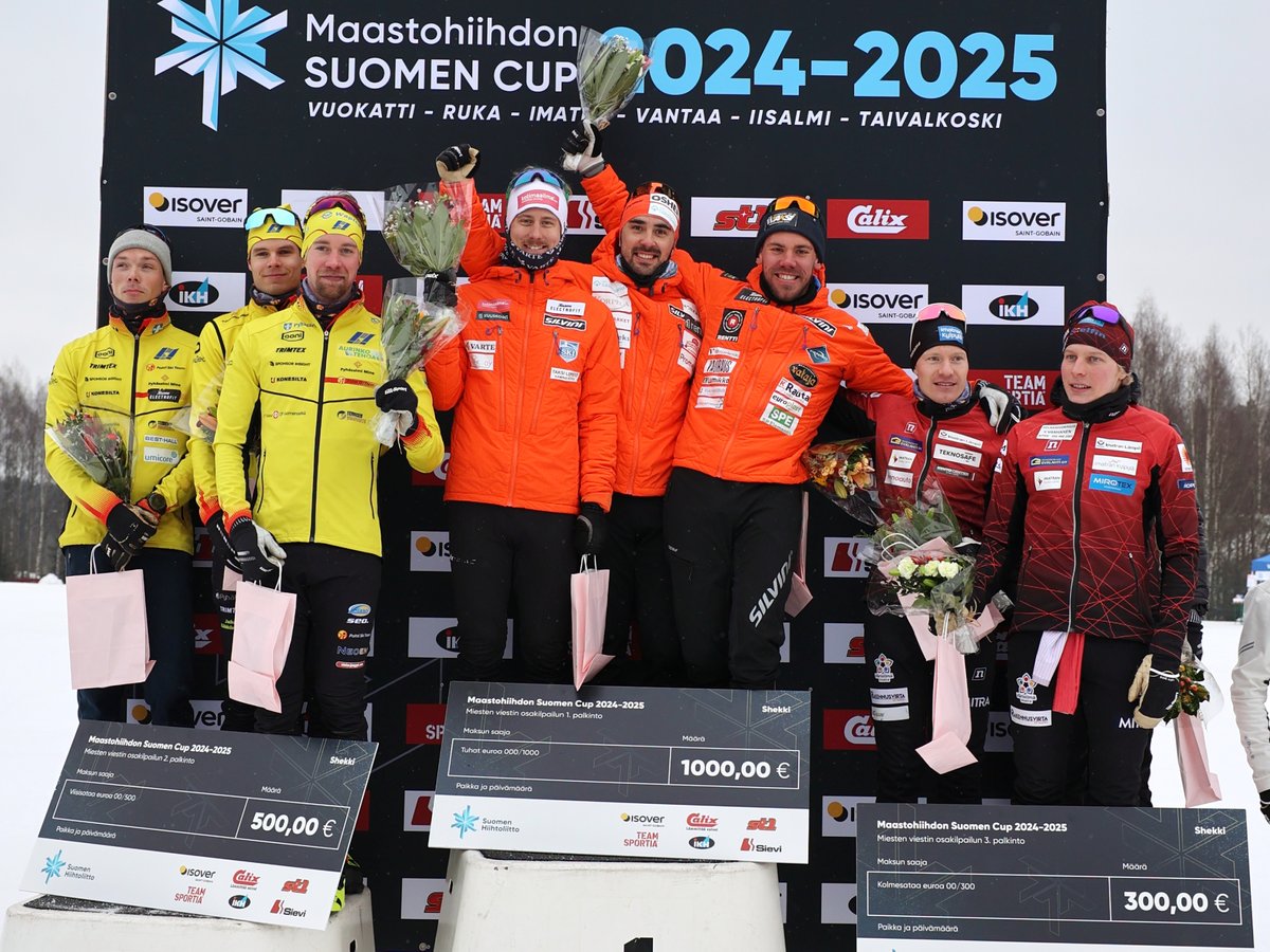 Jämin Jänne on ylivoimainen ja tykittää Vantaan viestin voittoon! 🏆

Pohti SkiTeam tänään toinen, Imatran Urheilijat kolmas.

Tulokset 📁 hiihtoliitto.fi/wp-content/upl…

#hiihdonsuomencup #näytönpaikka #hiihto