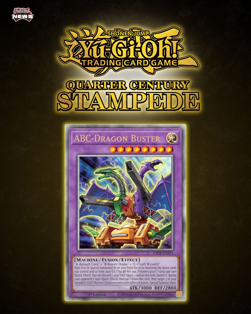 At YCS Birmingham, Konami  is revealing a new card from the upcoming TCG set Quarter Century Stampede  after each streamed round After Round 10, the tenth revealed card was