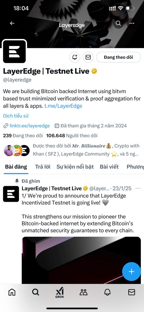 levanduchuy96's tweet photo. kèo @layeredge @LayerEdge_Live depin treo như grass ,gradient , nodepay .
code : koeypsRK
layer2 BTC . vừa ra dc 1 tuần ae vào cày kiếm thùng bia nhé 👀👀👀🚨🚨🚨 https://t.co/0FDn67VR7G