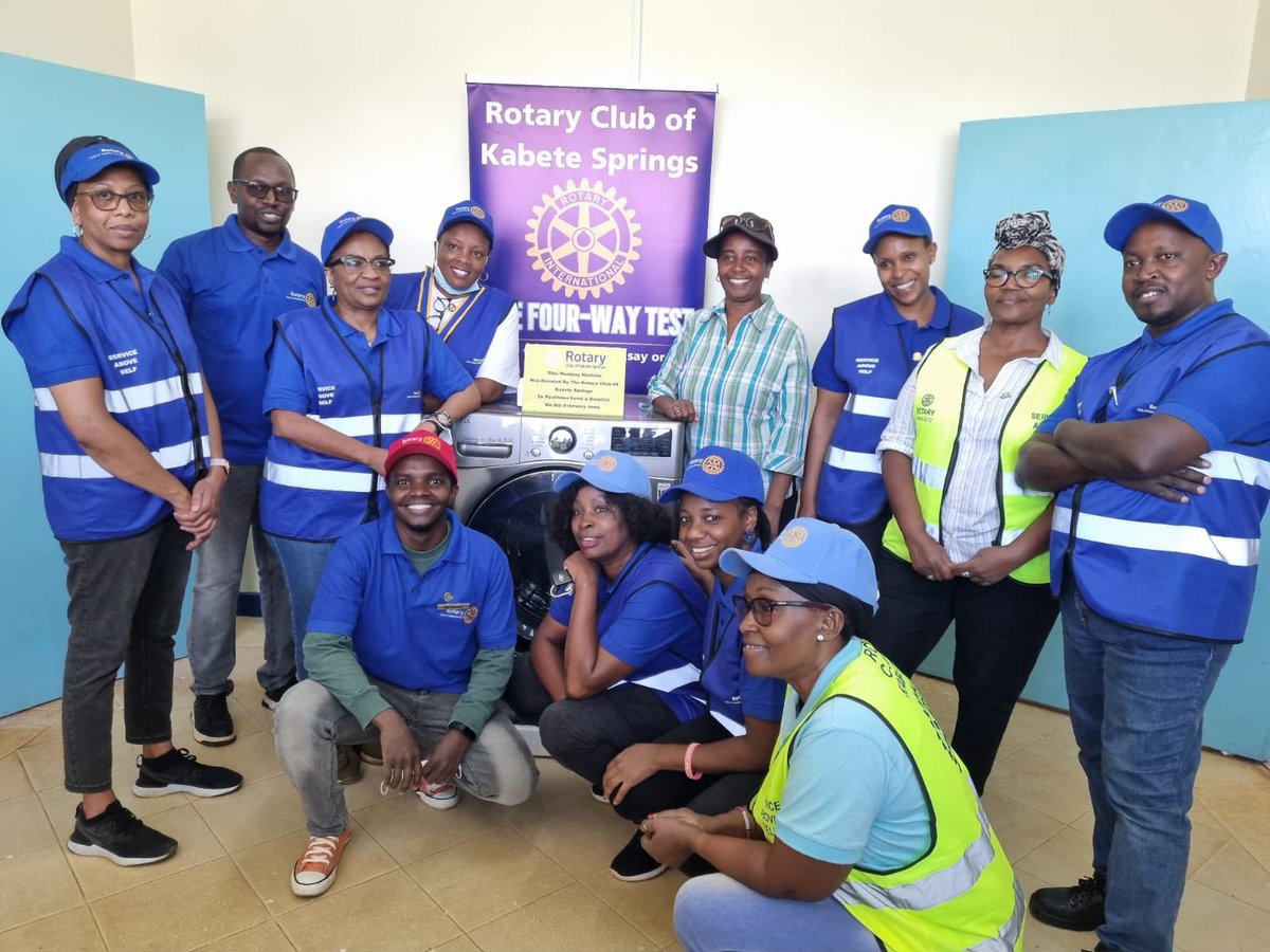RCKabete's tweet photo. The Springs of service keep flowing,Huge thanks to everyone who joined us for the clean-up at Nyathuna Level 4 Hospital &amp; made the washing machine donation possible. Small acts, big impact—bringing care, dignity, and freshness to young mothers. Bless you all! #ServiceAboveSelf https://t.co/kAZPemIYNa