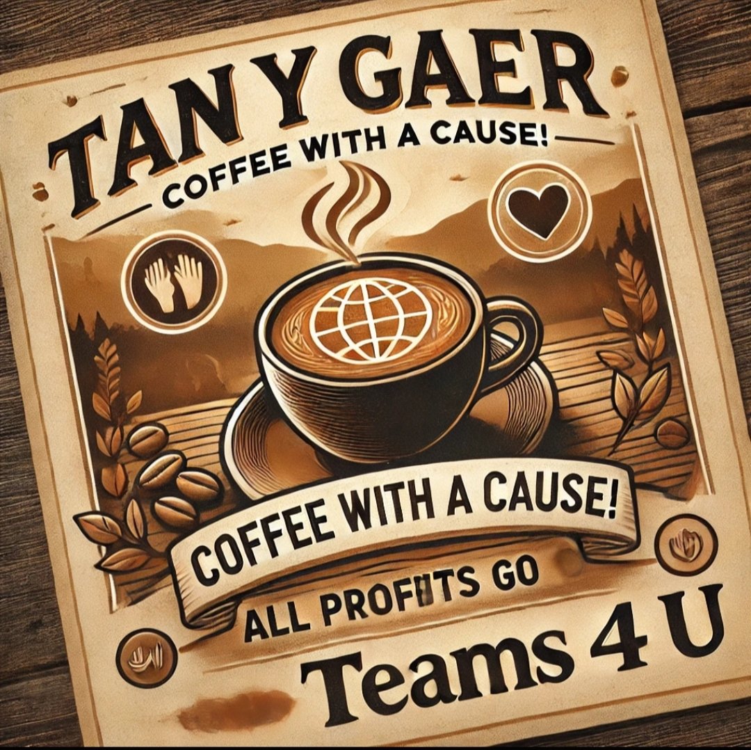 Tan y Gaer Coffi – Coffee with a Cause
Great coffee, even greater impact! Every cup of Tan y Gaer Coffi supports <a href="/Teams4u/">Teams4u</a> helping change lives in communities around the world.
Drink coffee. Give back. Make a change.