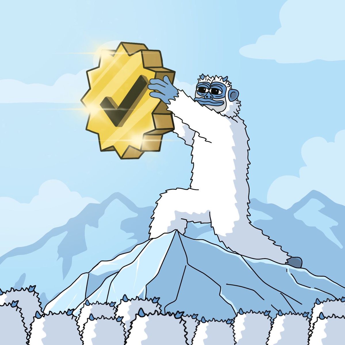 lofitheyeti's tweet photo. GM. We're GOLDEN now ✅