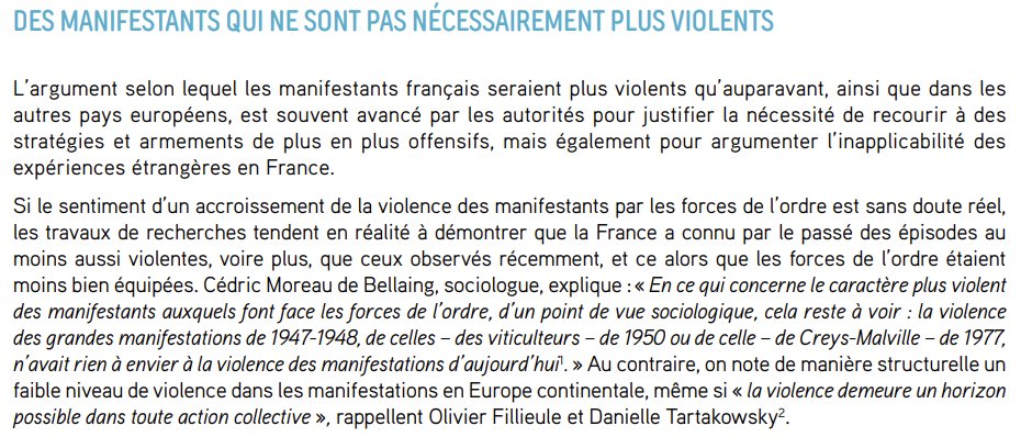 Sibwara's tweet photo. @LCI @BrunoRetailleau @DavidPujadas L'argument d'une violence inédite des manifestants est empiriquement faux. Les "casseurs" existent depuis au moins 1970 (ce n'est pas un nouveau défi) et les manifestations d'ouvriers des années 70 étaient bien plus violentes (source https://t.co/X6IIeYOyew page 52) https://t.co/xET5yKxAfc