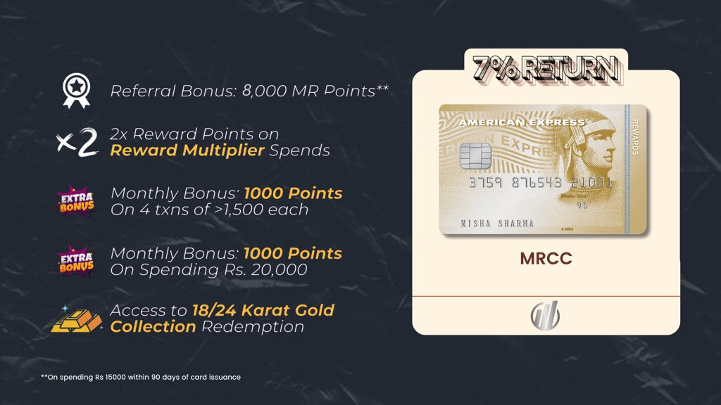 thisismrids's tweet photo. Looking for an Amex card? Now’s the best time! 🚀💳

Amex has doubled the referral bonus to 4,000 RPs 🎉, plus you get the welcome bonus! 🎁

Bonus surprise: Apply using my link below (thread) &amp; get a ₹1,000 Amazon Gift Card! 🛍️🔥

Check out the top 3 cards’ returns here https://t.co/L2n235WCXl