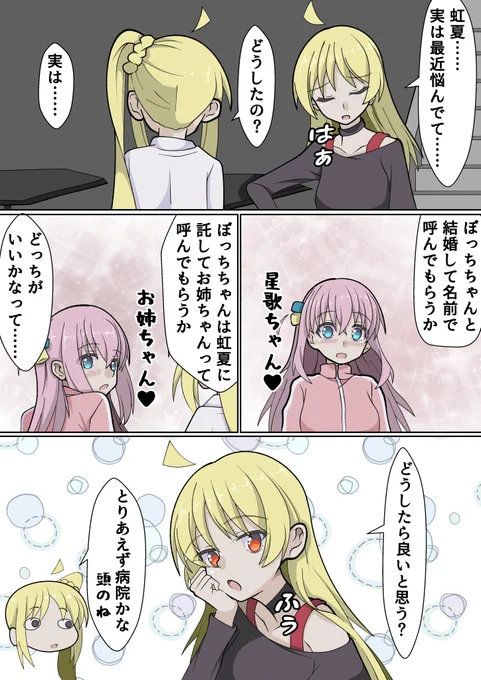 ぼっちちゃんとの将来に悩む星歌さんの星ぼ漫画
#ぼっち・ざ・ろっく 