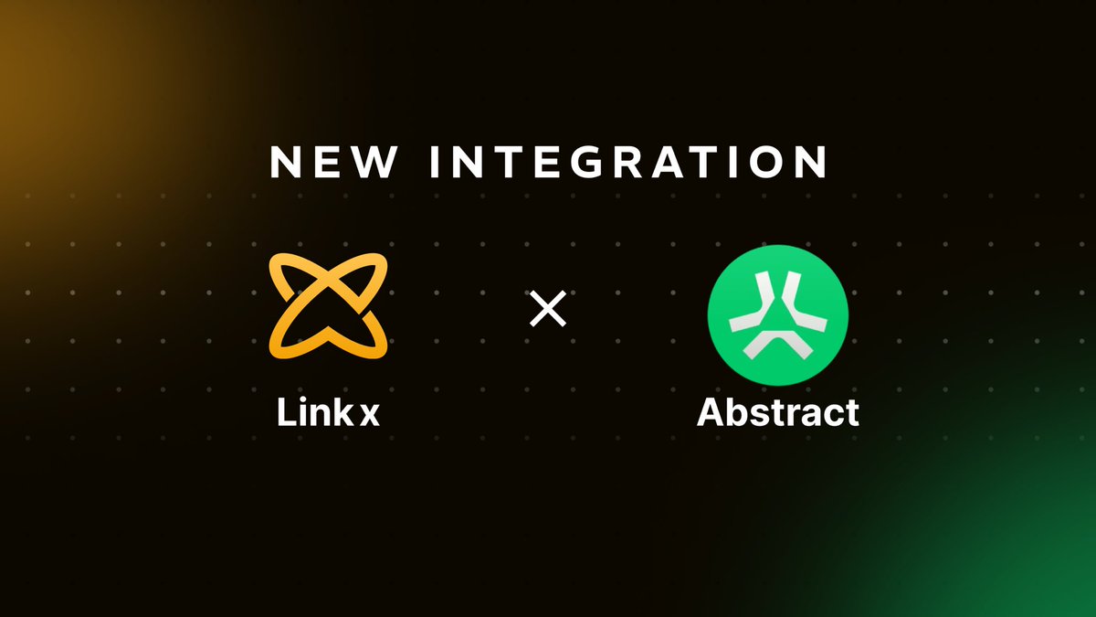 🚀 LinkX now officially supports cross-chain bridging to and from @Abstractchain mainnet!

🌐 Users can now easily bridge assets within the Abstractchain ecosystem via LinkX.

🔗 Try it now: linkx.finance/?to=Abstract
Connecting chains, building a boundless Web3!