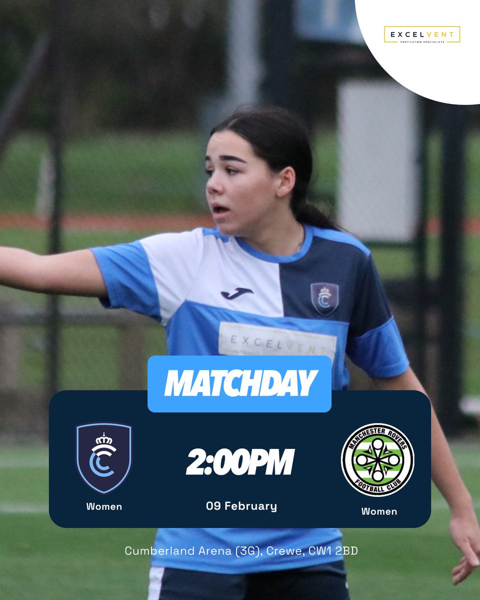 Crewe FC Women (@crewefcwomen) on Twitter photo 𝗠𝗮𝘁𝗰𝗵𝗱𝗮𝘆!
⚽️<a href="/CreweFCWomen/">Crewe FC Women</a> v <a href="/ManRoversWFC/">Manchester Rovers WFC</a>
🗓09/02/25
🏆 <a href="/CheshireWYFL/">Cheshire Women's and Youth Football League</a> Championship East
🕑 2pm Kick Off
🏟<a href="/CreweFC/">Crewe FC</a>, Cumberland Arena, Crewe, CW1 2BD
🎟Free Entry
👋🏻 See you there! 𝗠𝗮𝘁𝗰𝗵𝗱𝗮𝘆!
⚽️<a href="/CreweFCWomen/">Crewe FC Women</a> v <a href="/ManRoversWFC/">Manchester Rovers WFC</a>
🗓09/02/25
🏆 <a href="/CheshireWYFL/">Cheshire Women's and Youth Football League</a> Championship East
🕑 2pm Kick Off
🏟<a href="/CreweFC/">Crewe FC</a>, Cumberland Arena, Crewe, CW1 2BD
🎟Free Entry
👋🏻 See you there!