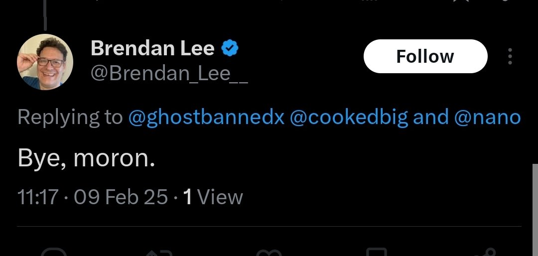 ghostbannedx's tweet photo. @Brendan_Lee__ @cookedbig @nano For a THIRD time, the #BSV scammer @Brendan_Lee__ FAILED to show how #BitcoinSingleValidator $BSV can reach finality sooner than the heat death of the Universe, insulted again, and then blocked me.
This behaviour from supporters is all the warning needed to SELL $BSV, and FAST. https://t.co/FTxAvJgzzW