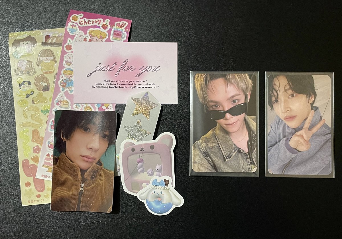 wntnnoodlesoup's tweet photo. 📮 #archauls love mail alert .ᐟ
∧,,,∧
( ̳• · • ̳)
/ づ♡ ❝ my wb allmd fse pob and taro photoback b pc finally arrived >ᴗ< tysm for the safe and secured transaction as usual! 🫶🏼❞
જ⁀➴
#fromtonnen
@wonbinhaul https://t.co/0m7y21QKau