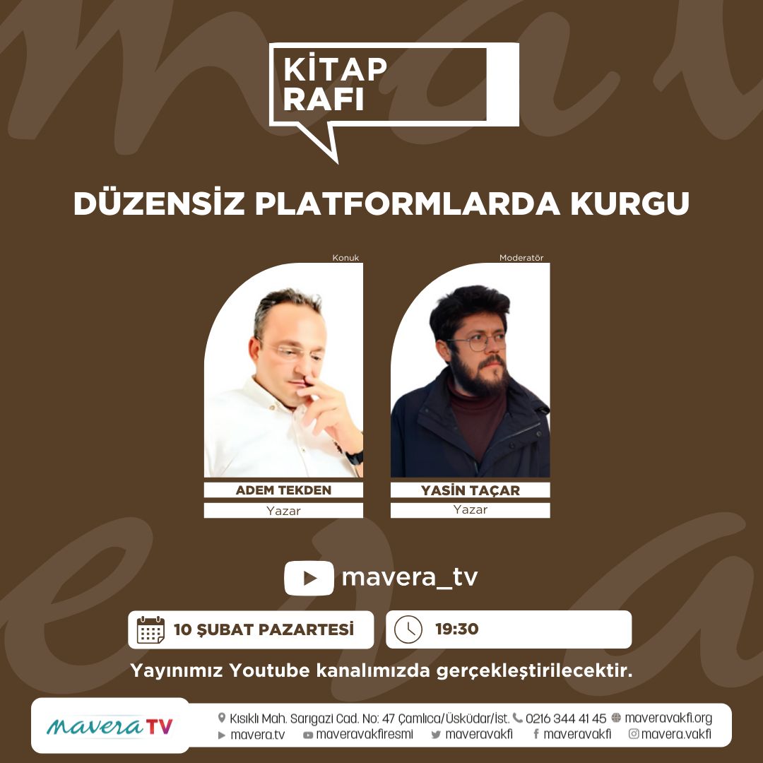 yasindediler's tweet photo. 10 Şubat Pazartesi günü (Yarın) 19.30'da YouTube Mavera TV'de Adem Tekden ile Düzensiz Platformlarda Kurgu üzerine sohbet edeceğiz. Bekleriz. https://t.co/Xig0NOhq1F