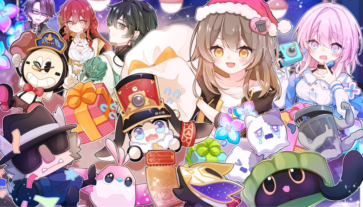 yawaFelt's tweet photo. ついに完成~!
間に合ってよかった!🎁✨
小さな仲間たちをクリスマスパーティに招待!🎄 | 増獲十やわ #pixiv #MerrilyonStarRail
https://t.co/rKLZQKUHKv https://t.co/u5uTh3ecLH