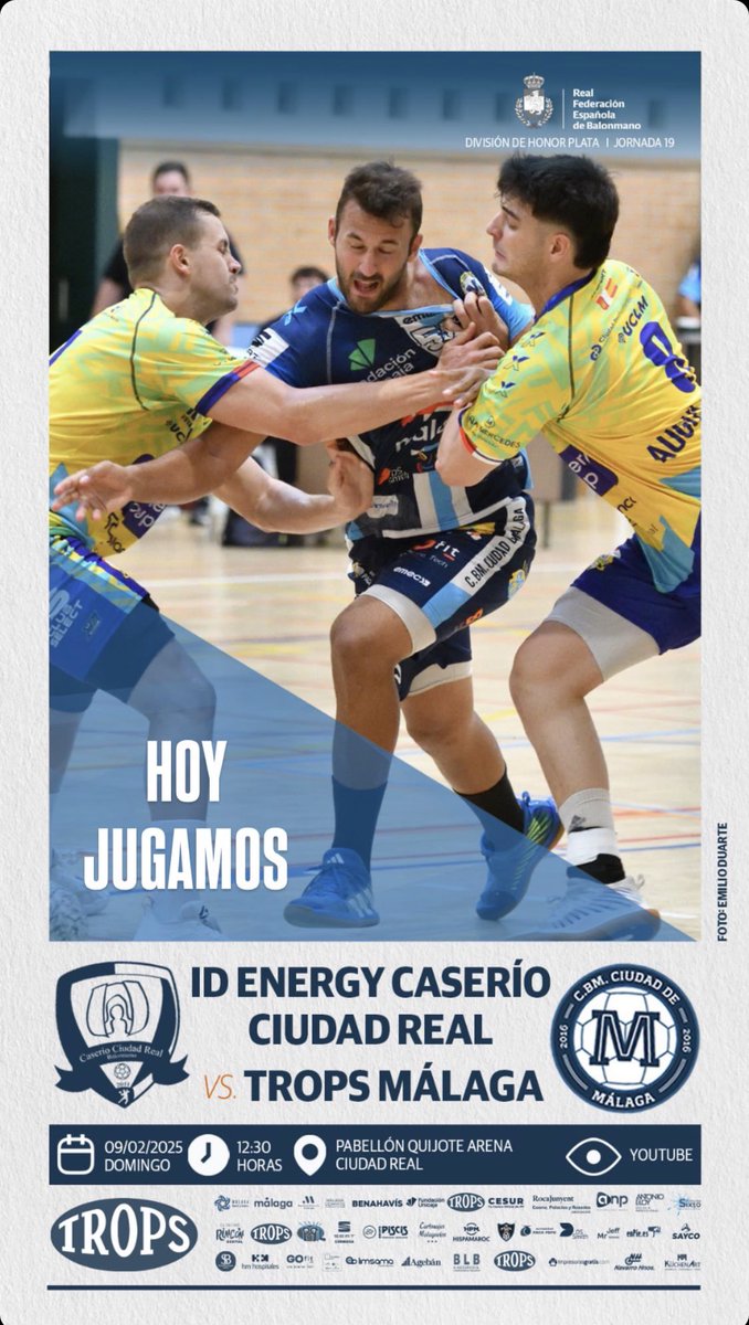BMCiudadDMalaga's tweet photo. 🔴 ÚLTIMA HORA | Debido al retraso acumulado en la llegada a Ciudad Real de nuestro equipo por circunstancias ajenas al club, el partido de hoy, frente al Caserío Ciudad Real se disputará finalmente a las 14:30 horas. https://t.co/P93D174t0w