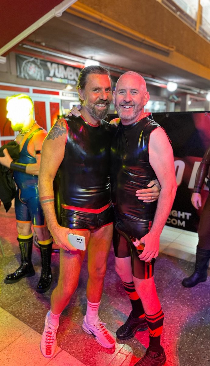 Last night during Mr. Rubber election <a href="/MaspRubberFest/">maspalomasrubberfest</a> <a href="/noxonclub/">noxonclub</a>