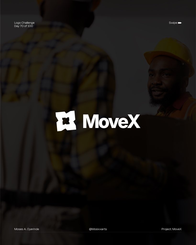 mosixxarts's tweet photo. Day 70: MoveX – a high-speed logistics brand built for efficiency, scalability, and seamless tracking. Mobility meets execution. ⚡🚚
DM or email mosixxarts@gmail.com to collaborate!
#MoveX #SmartLogistics #100DayLogoChallenge https://t.co/RrBxT9iysn