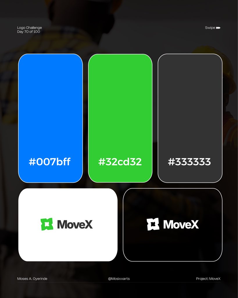 mosixxarts's tweet photo. Day 70: MoveX – a high-speed logistics brand built for efficiency, scalability, and seamless tracking. Mobility meets execution. ⚡🚚
DM or email mosixxarts@gmail.com to collaborate!
#MoveX #SmartLogistics #100DayLogoChallenge https://t.co/RrBxT9iysn