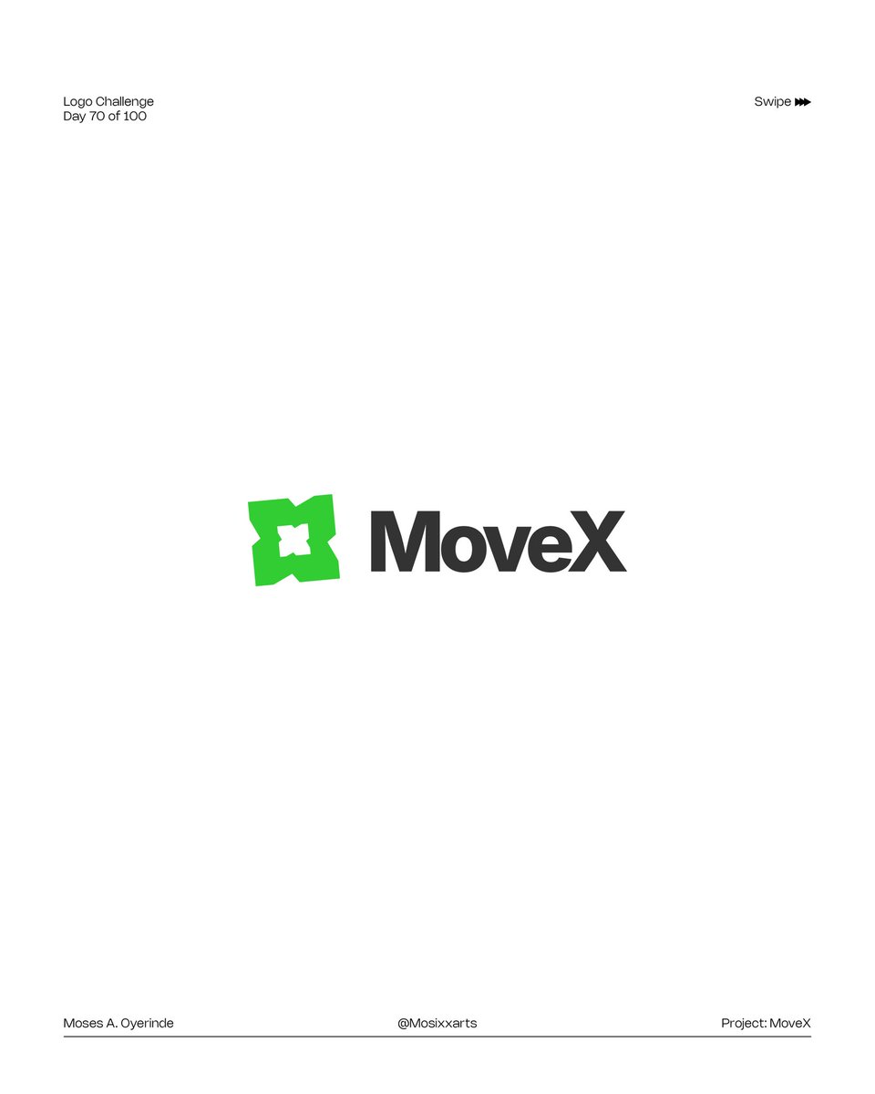 mosixxarts's tweet photo. Day 70: MoveX – a high-speed logistics brand built for efficiency, scalability, and seamless tracking. Mobility meets execution. ⚡🚚
DM or email mosixxarts@gmail.com to collaborate!
#MoveX #SmartLogistics #100DayLogoChallenge https://t.co/eYq9PebStW