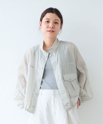 yuni 今期　ナイロン　ライト　バルーンスリーブ　ブルゾン yuni ナイロンライトバルーンスリーブブルゾン 袖のボリュームが