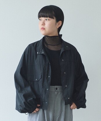 yuni 今期　ナイロン　ライト　バルーンスリーブ　ブルゾン yuni ナイロンライトバルーンスリーブブルゾン 袖のボリュームが