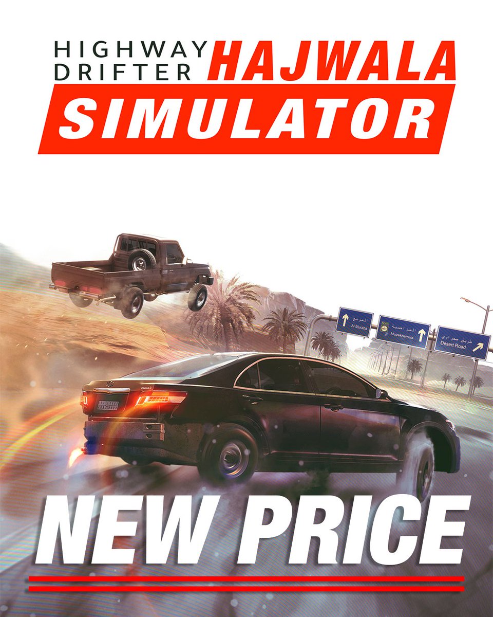 madhookgames's tweet image. بناء على طلبكم ولأنكم بتهمونا💛 نزلنا سعر لعبة المهجول: محاكاة هجولة على البلايستيشن ليصبح سعرها كالآتي:
Based on your requests and because we care about our players💛we reduced the price of Highway Drifter: Hajwala Simulator to the following:
- PS4 13.99 USD
- PS5 19.99 USD

You…