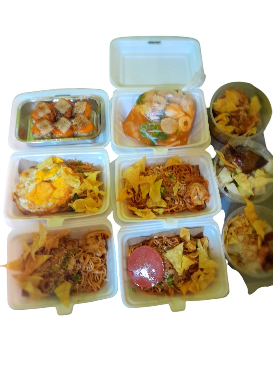 larassntr's tweet photo. Sedia aneka jajanan ...
Dimsum mentai, wonton, mie jebew, mie tek², seblak,  pentol kuah taichan, nasi gila
Harga mulai 10k
Delivery by maxim
Gofood "Seblak x pentol kuah taichan"
Grab&amp;shopee "pentol kuah taichan"
🏡Jl. Ngaglik 2c no.375 sukun 
@infomalang #pasarmingguinfomalang https://t.co/6e4hoDpYW3