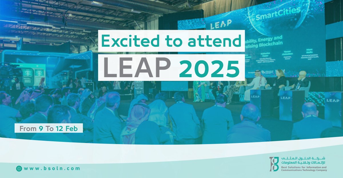bsoln_sa's tweet photo. We’re thrilled to be part of the #LEAP2025 experience! This conference brings together the brightest minds in technology, and we’re here to learn, connect, and get inspired by what’s next in the digital world.

#TechLeaders #Innovation #LEAPConference #LEAP #TechInnovation https://t.co/CBCgGh2qQE