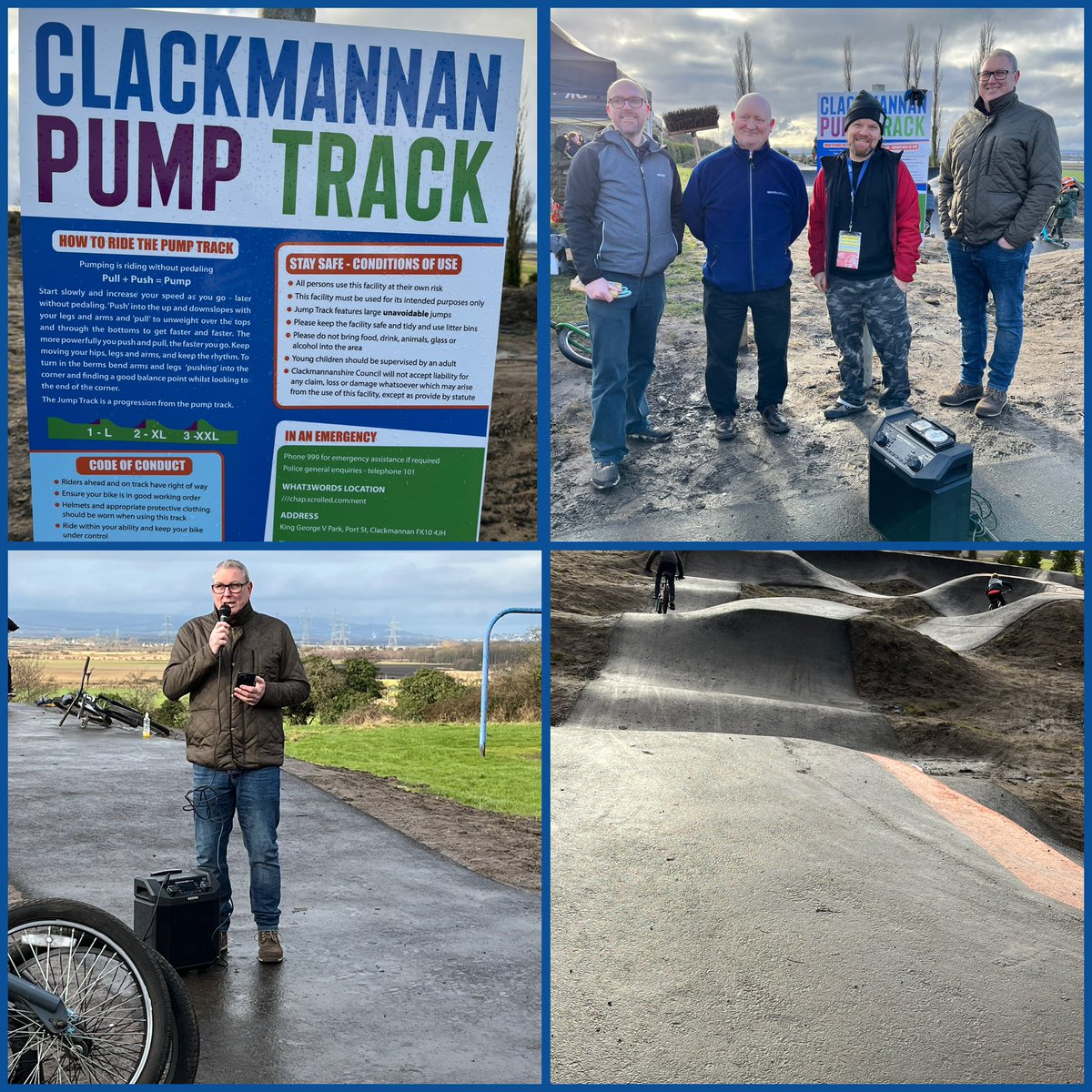 ActiveClacks (@activeclacks) on Twitter photo | EVENT |
Delighted to be at the official opening of the new pump track at Clackmannan. Great to see so many young people already using using 🚴♀️🚴♂️
The track was opened by Cllr Harrison with reps from <a href="/sportscotland/">sportscotland</a> facilities team, <a href="/clackdevtrust/">Clackmannan Development Trust (CDT)</a> <a href="/ClacksCouncil/">Clackmannanshire Council</a> in attendance. | EVENT |
Delighted to be at the official opening of the new pump track at Clackmannan. Great to see so many young people already using using 🚴♀️🚴♂️
The track was opened by Cllr Harrison with reps from <a href="/sportscotland/">sportscotland</a> facilities team, <a href="/clackdevtrust/">Clackmannan Development Trust (CDT)</a> <a href="/ClacksCouncil/">Clackmannanshire Council</a> in attendance.