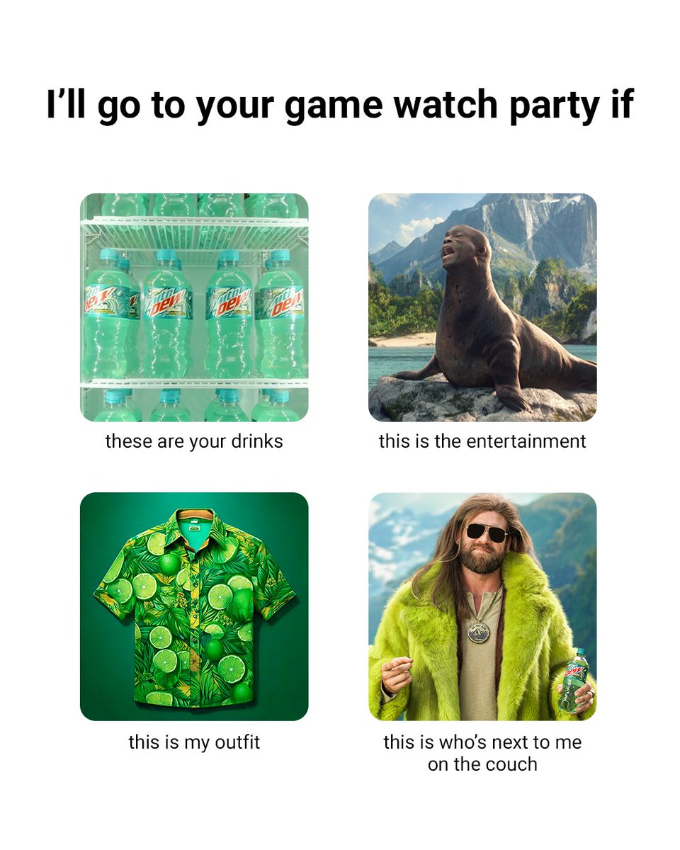 MountainDew's tweet image. You come thru and we’ll come thru