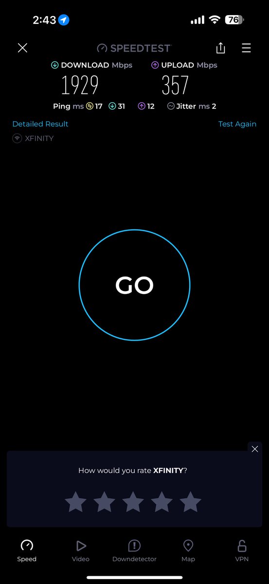 curtisnetworks's tweet image. #Comcast mid split just hit my area tonight, wow am I happy. From 1300 down and 40 up to this! I’m super happy about the upload speeds.