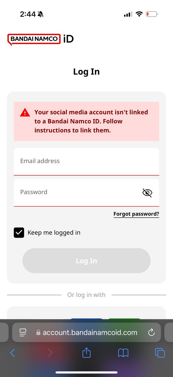 Bzlicky's tweet image. got a new phone and i can’t even sign into my account wth is this @dokkan_global @BandaiNamcoUS
