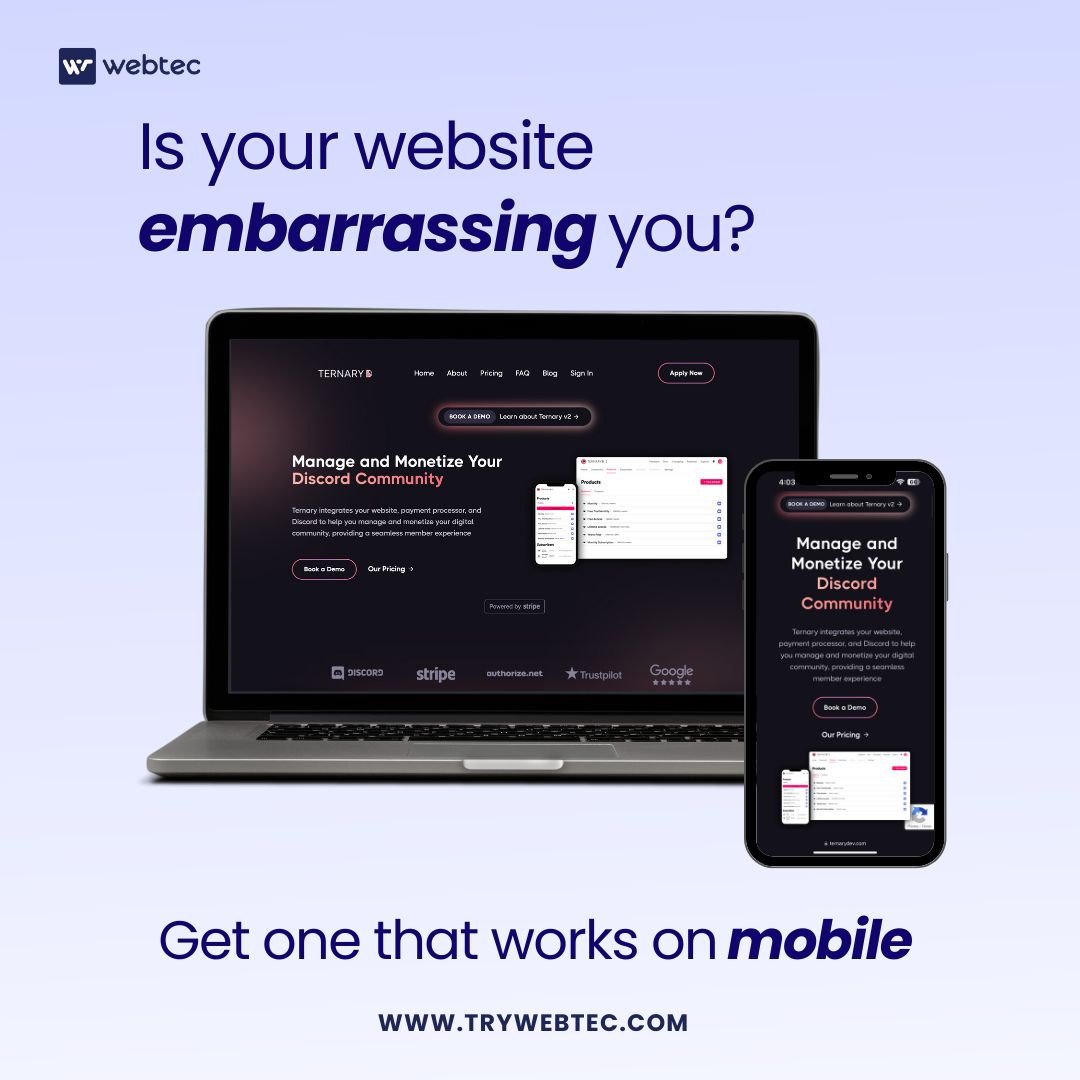 Webtecwebagency's tweet image. Is your website embarrassing you? 😬 It might be time for a makeover! Let’s give your online presence the refresh it deserves. 🚀✨ 

#WebsiteGlowUp #FirstImpressionsMatter #WebDesignFix #Webtec