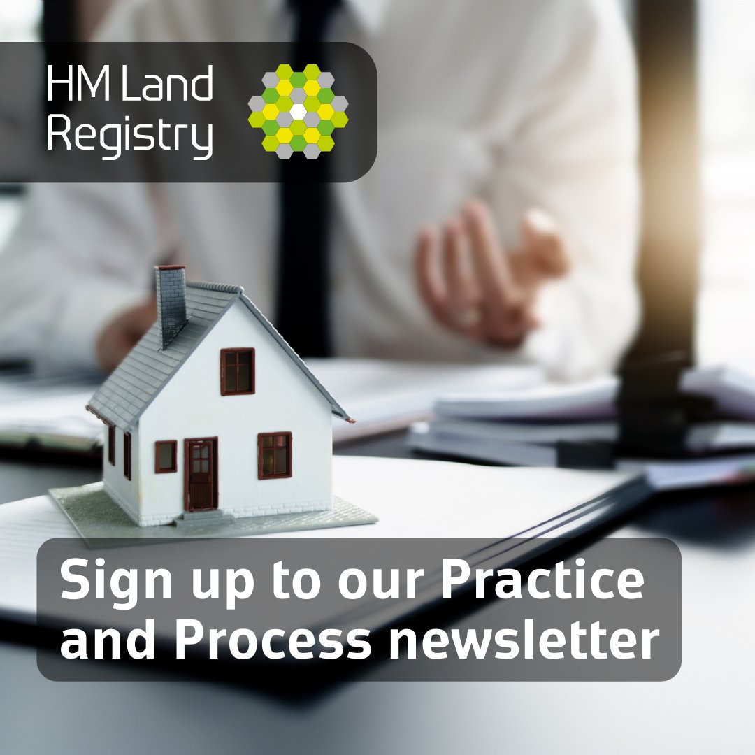HMLandRegistry's tweet image. Keep up with any recent practice changes at HM Land Registry - sign up to our #PracticeAndProcess newsletter to stay ahead of the game:
customerhelp.landregistry.gov.uk/subscriptionre…