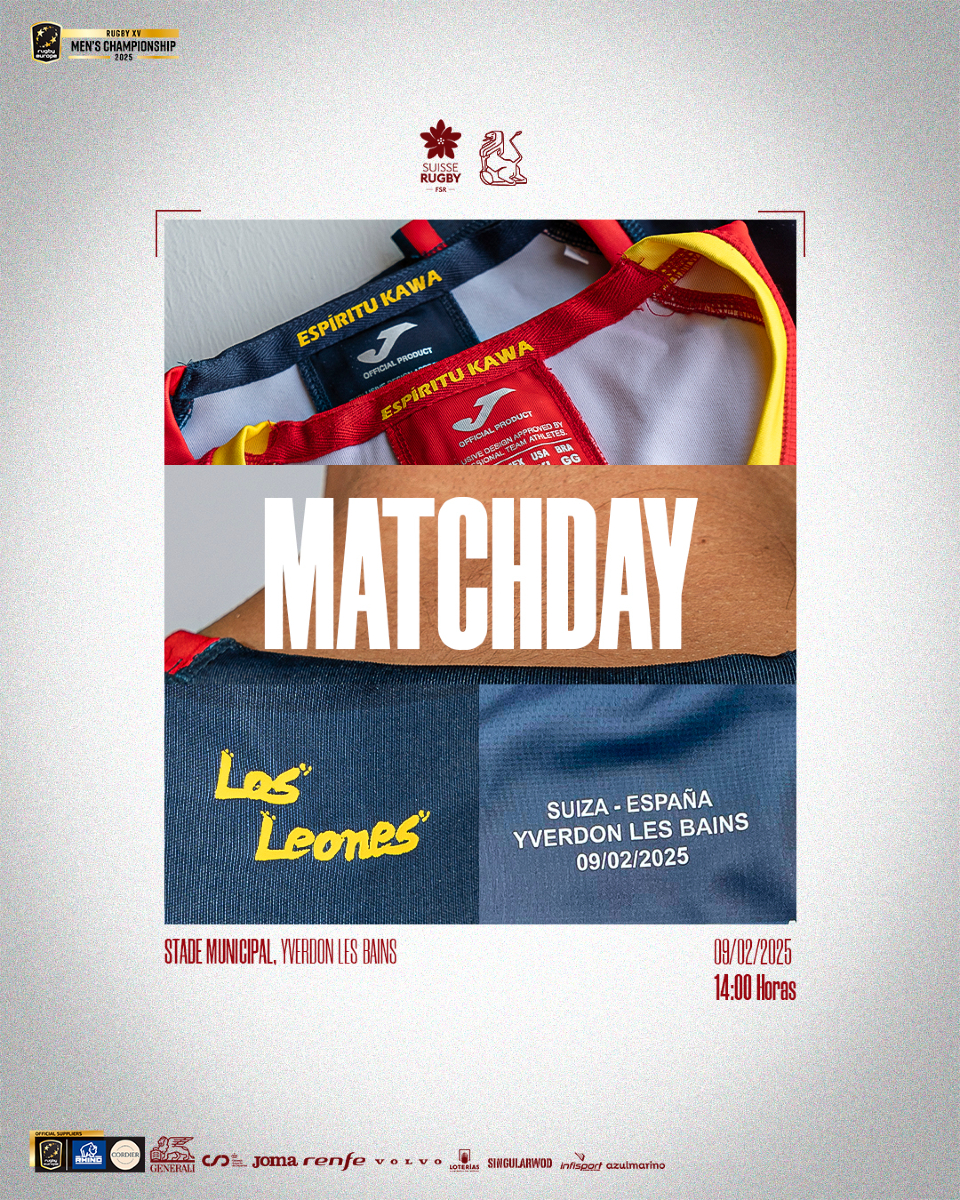 𝐃𝐈́𝐀 𝐃𝐄 𝐏𝐀𝐑𝐓𝐈𝐃𝐎 ⚔️🇨🇭

🗓️ 09/02/2025

⌚️14:00 Horas

📺 En directo por <a href="/teledeporte/">Teledeporte</a> y <a href="/rtveplay/">RTVE Play</a> 

#LoQueNosUne | #LosLeones