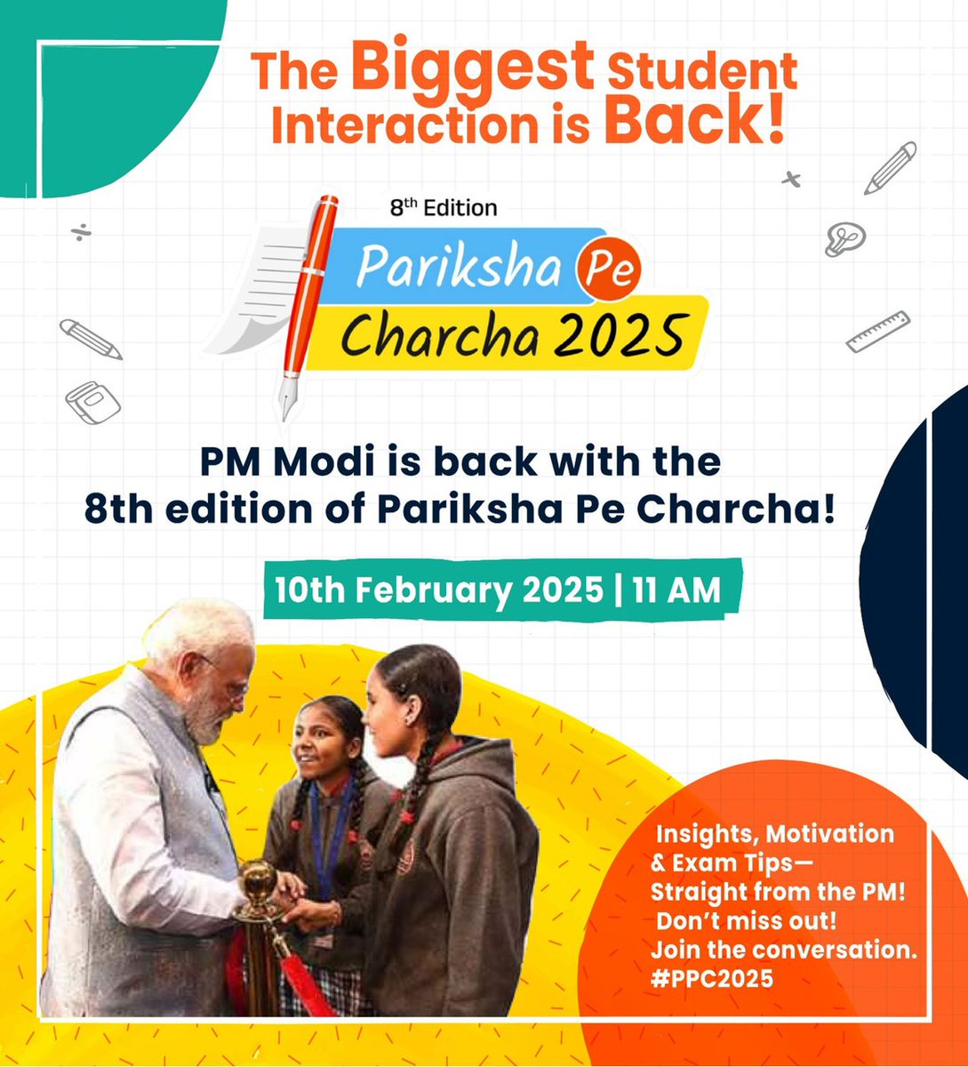 #PPC2025 is not just an event, it's a movement! Watch 8 insightful episodes featuring PM Modi and experts. Ace your exams with lessons in discipline, personal growth, patience, and perseverance. Because learning never stops.
