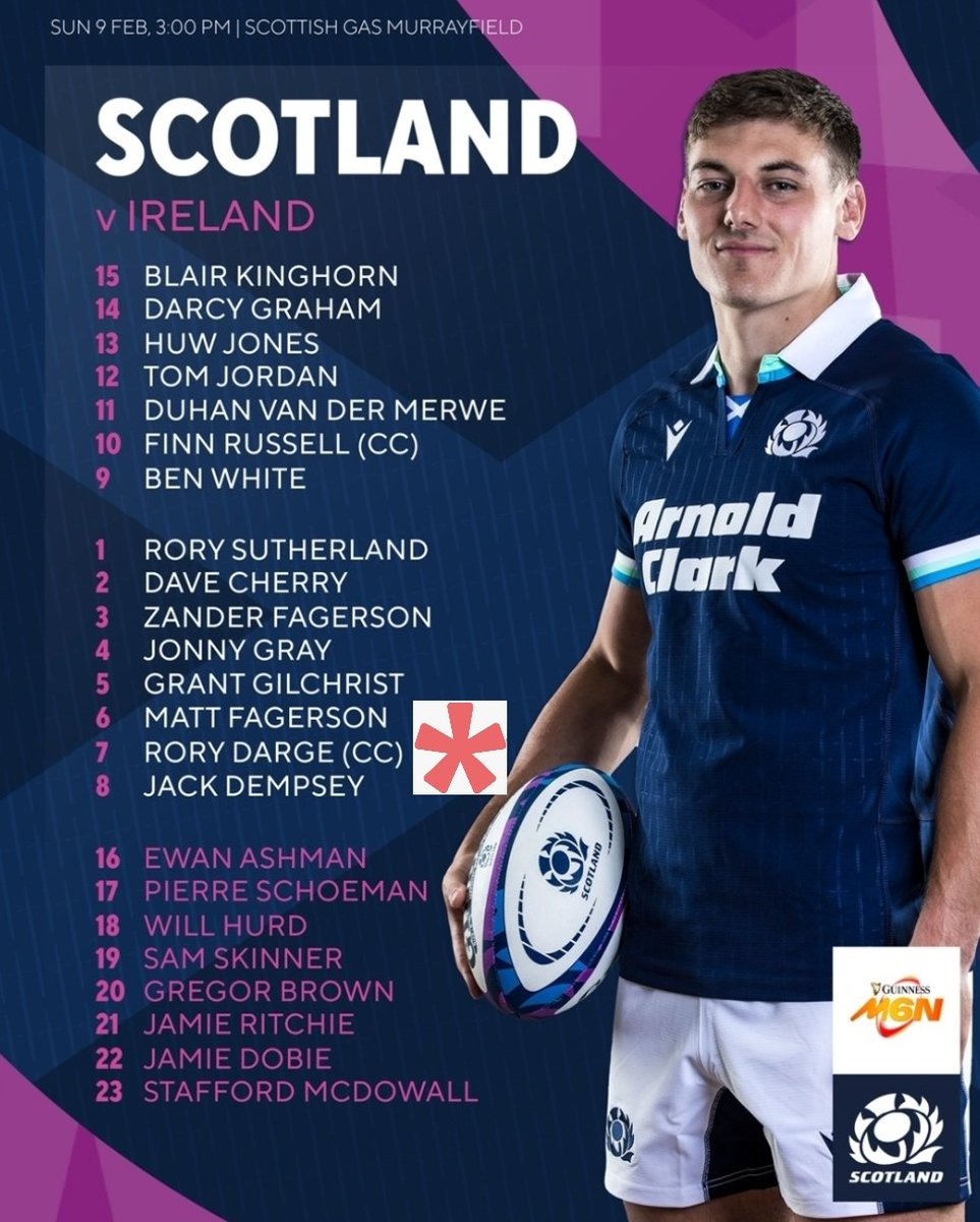 Game 2 <a href="/SixNationsRugby/">Guinness Men's Six Nations</a> 🏉🏆

Let's go Skips Rory Darge 😉👊

<a href="/Scotlandteam/">Scottish Rugby</a> 🏴󠁧󠁢󠁳󠁣󠁴󠁿 vs <a href="/IrishRugby/">Irish Rugby</a>
☘

#SixNations2025 #SixNationsRugby #InternationalRugby #Rugby #RugbyUnion #Scotland #Ireland #SCOvIRE #AsOne