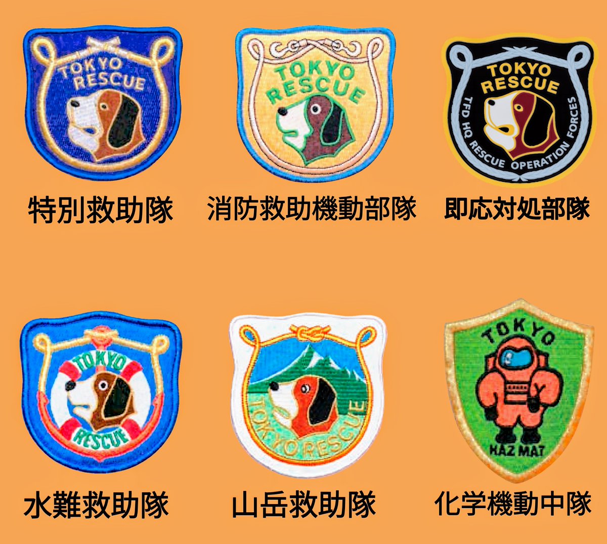 東京消防庁は被服に付けるワッペンや腕章、車両に貼るエンブレムの数も